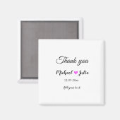 Aimant Simple thank you couple heart glitter (Recto/Verso)