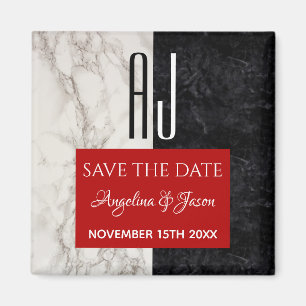 Aimant Simple Typographie Mariage Enregistrer La Date