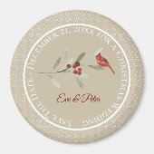 Aimant Simples hivers/Enregistrer la date/le Mariage (Devant)