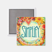 Aimant Simplifier une jolie imprévisibilité florale (Recto/Verso)