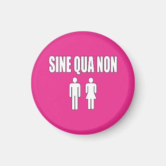 Aimant Sine Qua Non Romantique Citation latine Saint Vale (Devant)