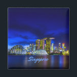 Aimant Singapore City Skyline La Nuit<br><div class="desc">Singapore City Skyline La Nuit</div>