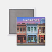 Aimant Singapour Shophouses Travel (Recto/Verso)