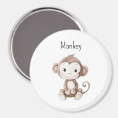 Aimant Singe Animal Mignon Sourire (Recto/Verso)