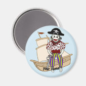 Aimant Singe chaussette Pirate  (Recto/Verso)