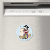 Aimant Singe chaussette Pirate  (In Situ (Lave-vaisselle))