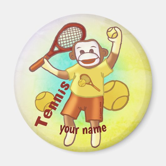 aimant Singe Chaussette Tennis (Devant)