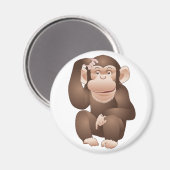 Aimant Singe curieux (Recto/Verso)