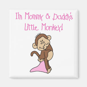 Aimant Singe de maman et de papa - T-shirts et cadeaux