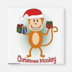 Aimant singe de Noël