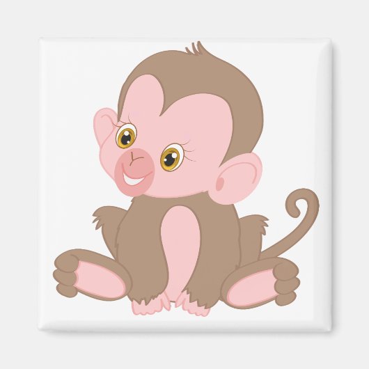 Aimant Singe du bébé souriant (Devant)