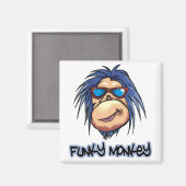 Aimant singe funky (Recto/Verso)