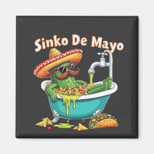 Aimant Sinko de Mayo"Funny Cinco de Mayo Cactus