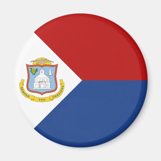 Aimant Sint Maarten Flag (Devant)