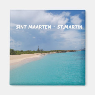 Aimant Sint Maarten - scène de plage de St Martin