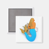 Aimant sirène à queue bleue (Recto/Verso)