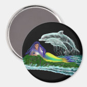Aimant Sirène avec dauphins (Recto/Verso)
