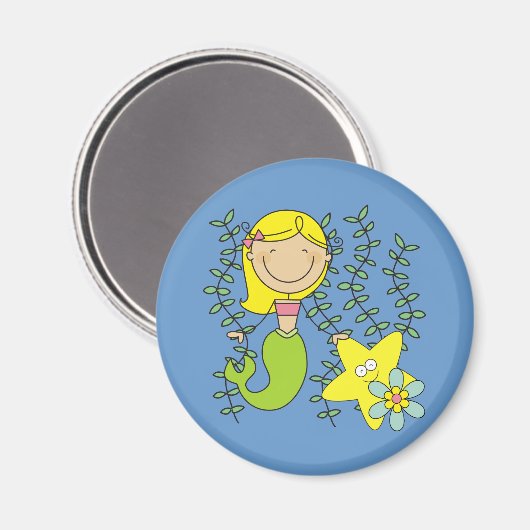 Aimant Sirène blonde (Recto/Verso)