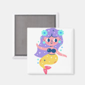 Aimant Sirène de surf (Recto/Verso)