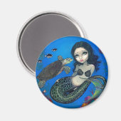 Aimant "Sirène de tortue de mer" (Recto/Verso)