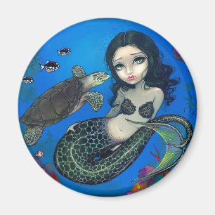 Aimant "Sirène de tortue de mer"