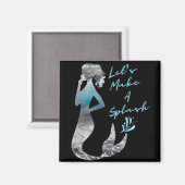 Aimant Sirène d'océan Faisons un éclaboussure (Recto/Verso)