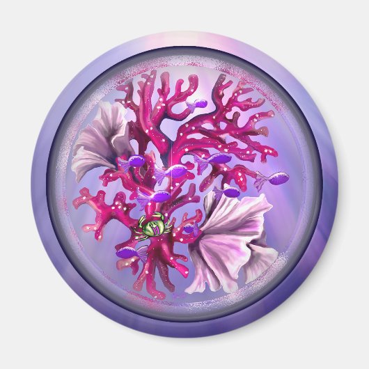 Aimant Sirène d'océan violet (Devant)