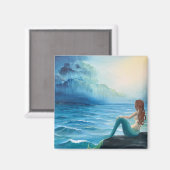 Aimant Sirène et navire en mer (Recto/Verso)