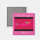 Aimant sirène rose sous-marine (Recto/Verso)