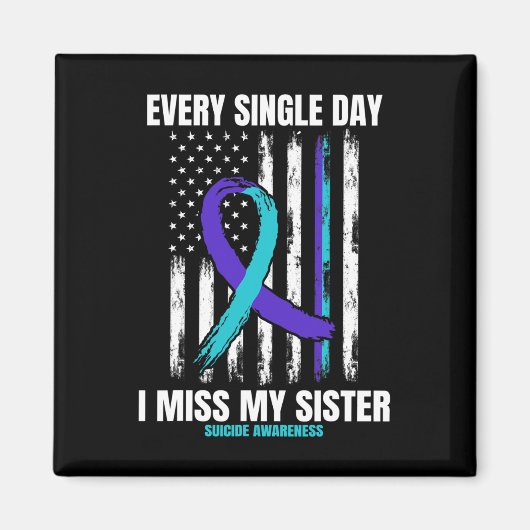 Aimant Sister Suicide Prévention Drapeau Américain (Devant)