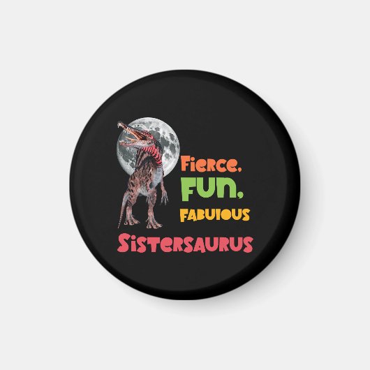 Aimant Sistersaurus Équipe de dinosaures sœurs appariées (Devant)