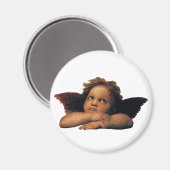 Aimant Sistine Madonna, Angels détail par Raphael Sanzio (Recto/Verso)