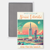 Aimant Site de lancement futuriste atomique de la Nouvell (Recto/Verso)