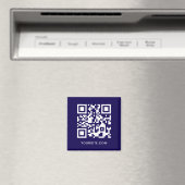 Aimant Site en bleu foncé et blanc QR Code Promo (In Situ (Lave-vaisselle))