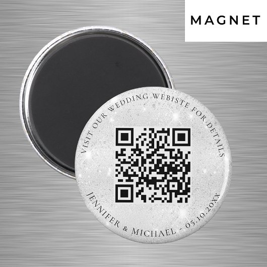 Aimant Site mariage QR code détails rsvp argent