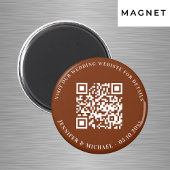 Aimant Site mariage QR code détails rsvp brûlé orange