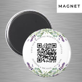 Aimant Site mariage QR code détails rsvp lavender
