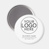 Aimant Site Web de Logo d'Entreprise Simple Moderne (Recto/Verso)
