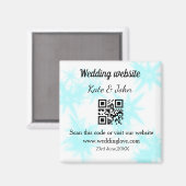 Aimant Site web de mariage simple minimal Q R code ajoute (Recto/Verso)