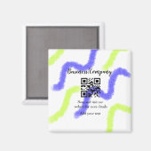 Aimant Site web simple de société commerciale code-barres (Recto/Verso)