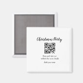 Aimant Site web simple pour fête de Noël code-barres QR a (Recto/Verso)