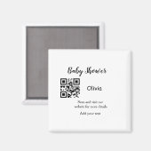 Aimant Site web simple pour fête prénatale code barre QR (Recto/Verso)