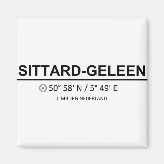 Aimant Sittard Geleen Coordinaten - Sittard Geleen Coordi (Devant)