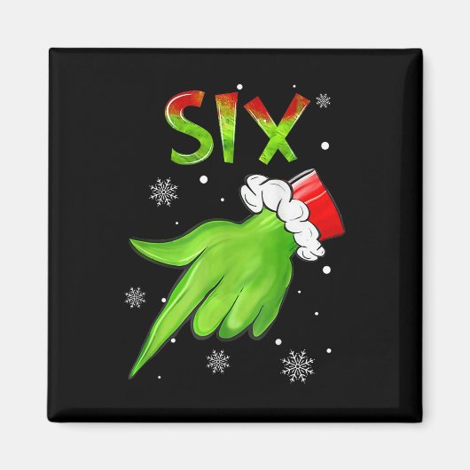 Aimant Six Funny Six Seven 6 7 Meme Santa Noël Xmas (Devant)