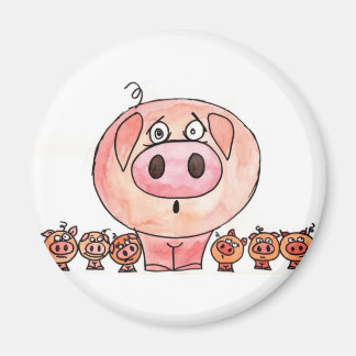 Aimant Six petits cochons