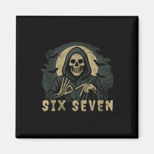 Aimant Six Seven 67 Grim Reaper Halloween Squelette Main