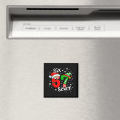 Aimant Six Seven 67 Mème 6 7 Elfe Santa Noël (In Situ (Lave-vaisselle))