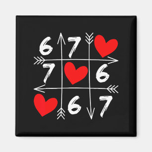 Aimant Six Seven 67 Mème 6 7 Saint-Valentin Cœur Hommes F