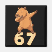 Aimant Six Seven 67 Meme Capybara Funny 67 Capybara For K (Devant)