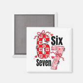 Aimant Six Seven 67 Mème Coquette Arc 6 7 Saint-Valentin (Recto/Verso)